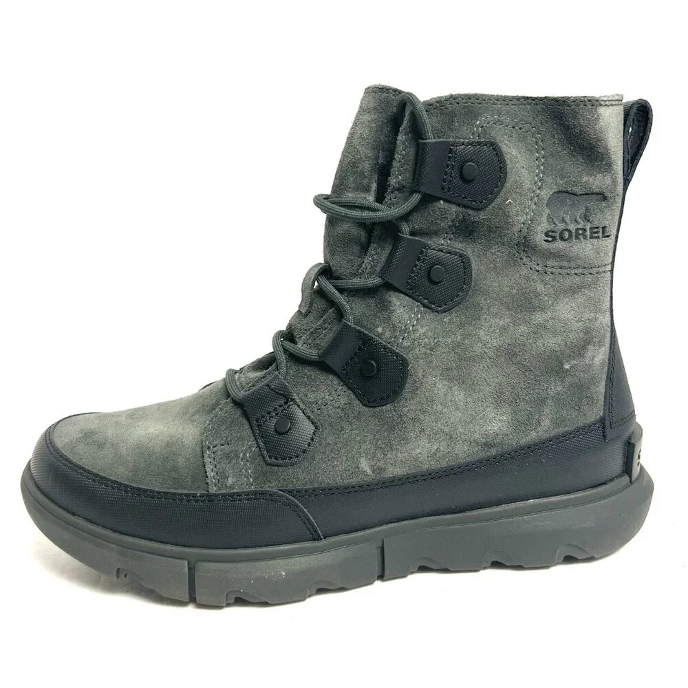 Sorel Men's Explorer Waterproof Winter Boots Black/Gray, Size 8.5 M